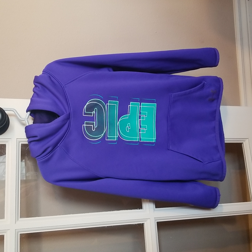 Girls Under armour hoodie, purple, size XS